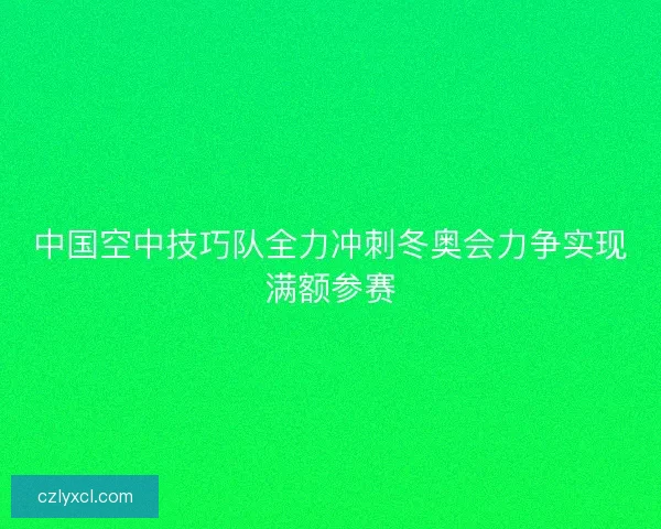 中国空中技巧队全力冲刺冬奥会力争实现满额参赛